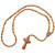 8mm Oval Pinewood Corded Rosary, R3458