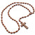 10mm Teardrop Light Jujube Wood Rosary, R3543