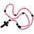 8mm Pink Jade and Jujube Wood Rosary, R5358