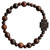 Rosary Bracelet with 8mm Rose Carved Jujube Wood Beads, RBS2N