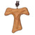 1.5" Wood Tau Cross Necklace with Corpus, SN05