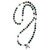 6mm Multicolor Onyx Rosary Necklace with Crucifix and Miraculous Medal, SN28