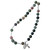 6mm Multicolor Onyx Rosary Necklace with Crucifix and Miraculous Medal, SN28