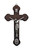 Wood Crucifix with Metal Corpus & Miraculous Medal Medallion 8.75 MC-MM