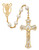 Blessed Virgin Mary Gold Plated Pearl Rosary with Holy Mass Crucifix