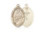 Gold Filled Pope John Paul II Pendant, Gold Filled Lite Curb Chain, 7/8" x 1/2"