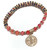 Saint Benedict Key Charm Multi-Color Bead Bracelet
