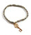 Saint Benedict Key CharmSilver/Gold Bead Bracelet