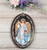 Guardian Angel and Child in Blue Icon Plaque