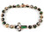Black Cloisonne Bead Cross Rosary Bracelet