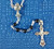 Black First Communion Rosary with Clear Plastic Cross Case 1209BK