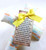 Yellow Baby Boy Cloth Cross with Prayer Care Card
