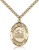 Gold Filled St. Sebastian Pendant, Gold Heavy Curb Chain, Large Size Catholic Medal, 1" x 3/4"
