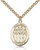 Gold Filled St. Cecilia / Choir Pendant, SG Heavy Curb Chain, Large Size Catholic Medal, 1" x 3/4"