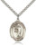 Sterling Silver St. Christopher Archery Pendant, rhodium Heavy Curb Chain, Large Size Catholic Medal, 1" x 3/4"