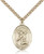 Gold Filled St. Christopher/Swimming Pendant, SG Heavy Curb Chain, Large Size Catholic Medal, 1" x 3/4"