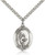 Sterling Silver St. Sebastian  Tennis Pendant, rhodium Heavy Curb Chain, Large Size Catholic Medal, 1" x 3/4"