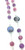 Saint Rosary with Pink and Purple Glass Beads GC647