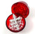 Rosary Imitation Pearl Bead with Red Rose Case R6103