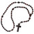 16.5" Rosary with 8mm Jujube Wood Beads and Cross, R3656