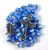 Rosary 5 Decade Cats Eye Blue 8mm Beads RCE25