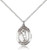 Sterling Silver St. Sebastian/Golf Pendant, Lite Curb Chain, Medium Size Catholic Medal, 3/4" x 1/2"