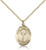Gold Filled St. Sebastian/Cheerleading Pendant, Gold Filled Lite Curb Chain, Medium Size Catholic Medal, 3/4" x 1/2"