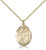 Gold Filled St. Sebastian / Volleyball Pendant, Gold Filled Lite Curb Chain, Medium Size Catholic Medal, 3/4" x 1/2"