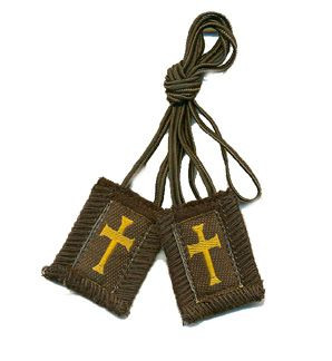 D: Crusader Long Cord Brown Scapular