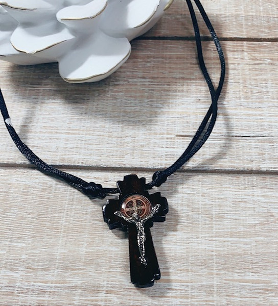 Saint Benedict Adjustable Cord Cross