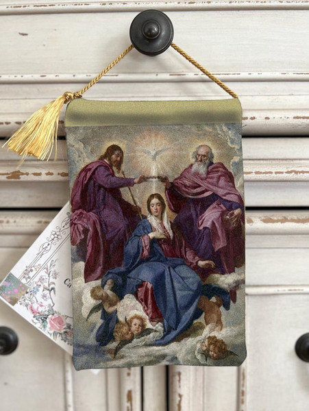 Velvet HD Print Blessings Pouch Coronation of the Virgin Mary