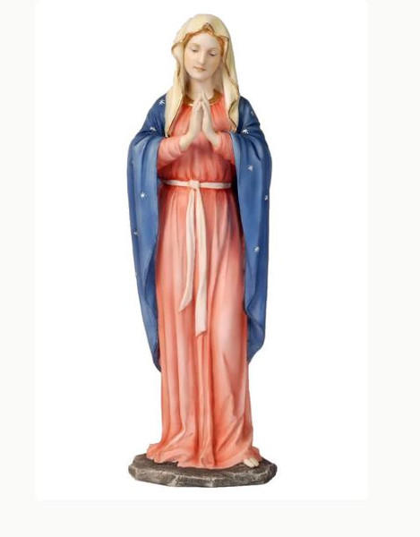 Adoring Virgin in Fully Hand-Painted Color