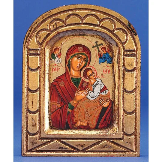 Lady of Perpetual Help Arched Gold Leaf