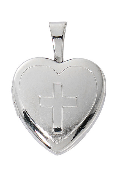 Sterling Silver Heart Locket on 16-18" Adjustable Chain L9295