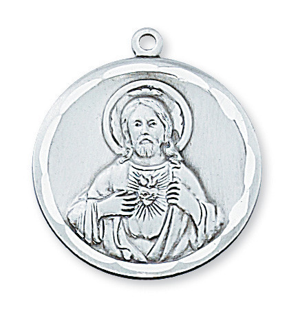 Sterling Silver Scapular Medal on 24" Chain LMG4SC