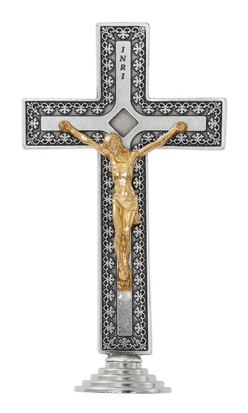 5" Two-Tone Silver Standing Crucifix 119-30