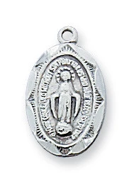 Sterling Silver Baby Miraculous Medal on 13" Chain L1203MIBT