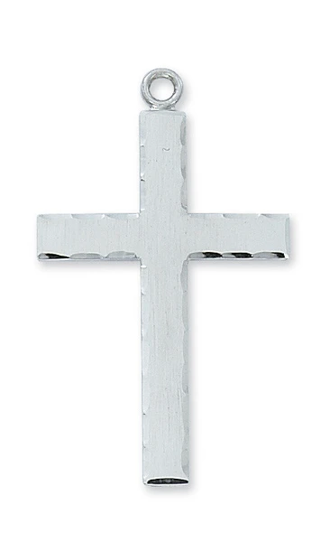Sterling Silver Lord's Prayer Cross on 24" Chain L9003