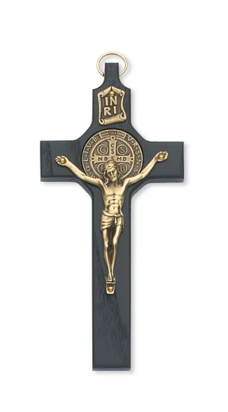 6 1/4" Black St. Benedict Wall Crucifix 79-42500