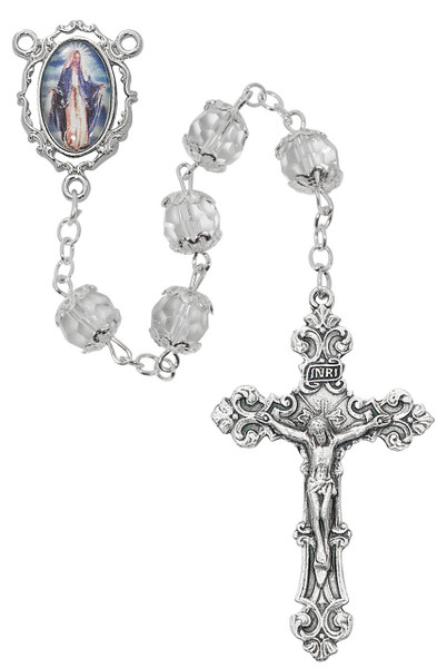 7mm Crystal Our Lady of Grace Rosary R746F
