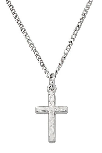 Sterling Silver Baby Cross on 13" Chain L8001B
