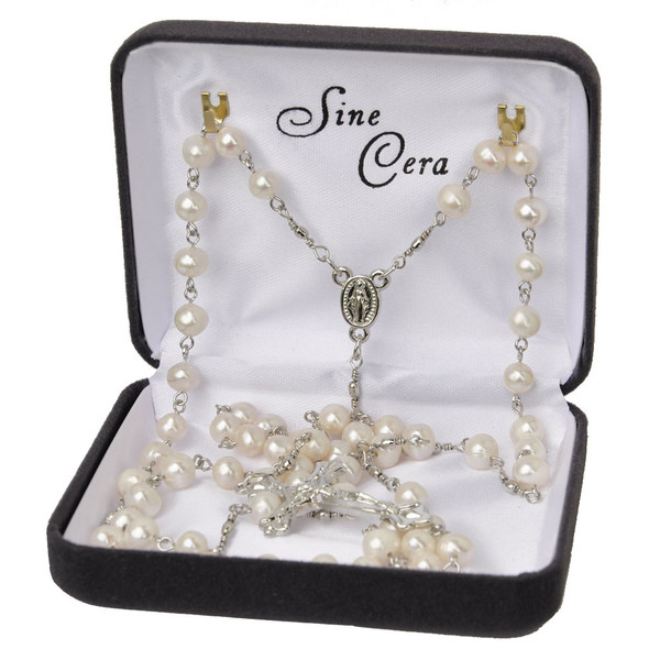 6mm Pearl Rosary, R1559