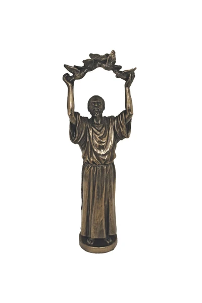 St. Francis Peace Offering Cold Cast Bronze Statue 11" SR-622-BR
