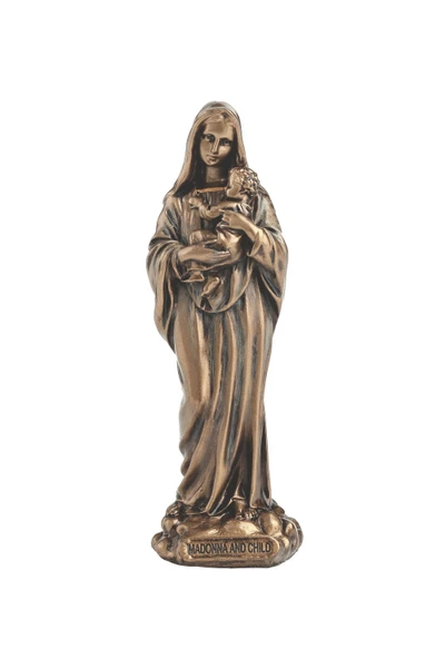 Madonna & Child Statue in Cold Cast Bronze 3.25" SR-77718