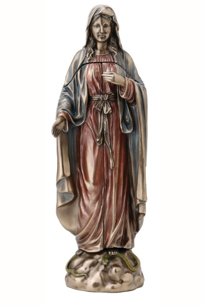 Lady of Grace Annunciation Triptych in Cold Cast Bronze, 8" SR-77749