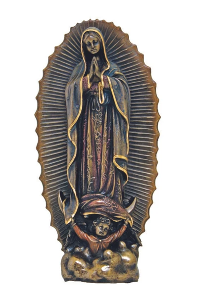 Our Lady of Guadalupe Statue in Cold Cast Bronze 9.5" SR-74694