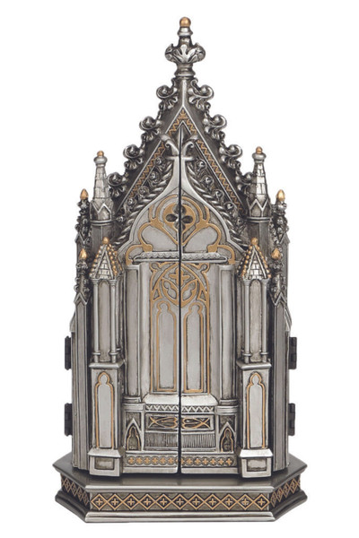 Calvary Triptych in Pewter Style 7.25x8" SR-76234-PE