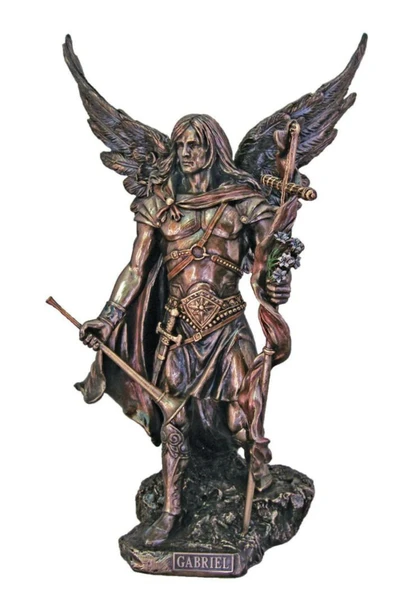 Archangel Gabriel Statue in Cold Cast Bronze 9" SR-76312