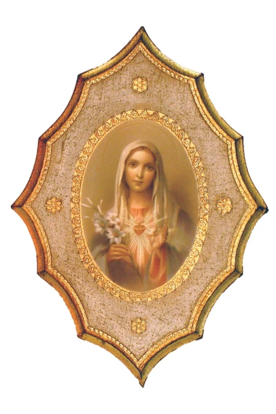 Immaculate Heart of Mary Florentine Plaque 7.5x10.5" L-299-44