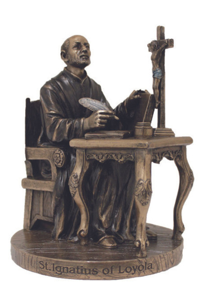 St. Ignatius of Loyola Statue in Cold Cast Bronze 6.5" SR-76781